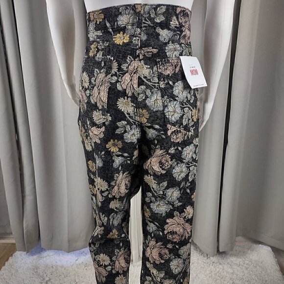 Celebrity Pink, Black, Pink, Floral High-Rise Mom Raw Hem Jean. Size 15X32 (NWT) - Picture 4 of 12